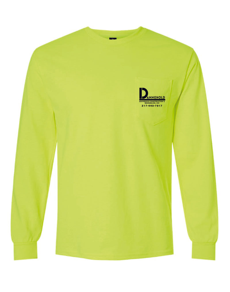 Dannehold Construction Long Sleeve Pocket T-Shirt