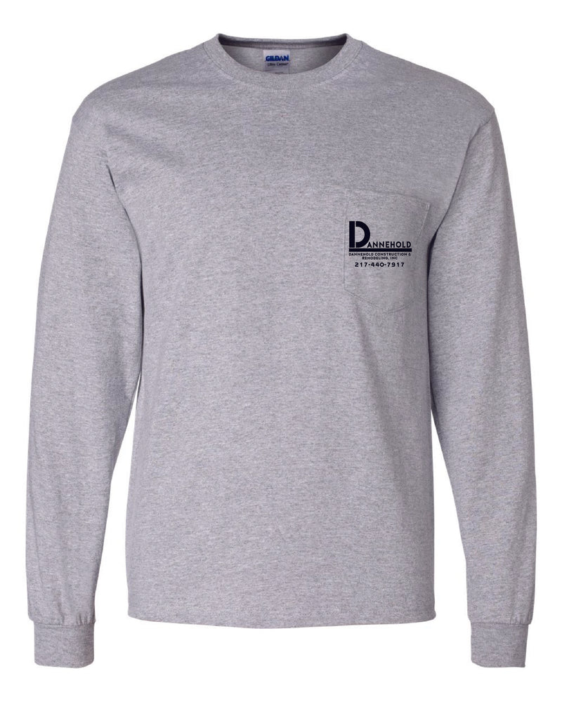 Dannehold Construction Long Sleeve Pocket T-Shirt