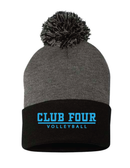 Club Four Volleyball Pom Pom Beanie