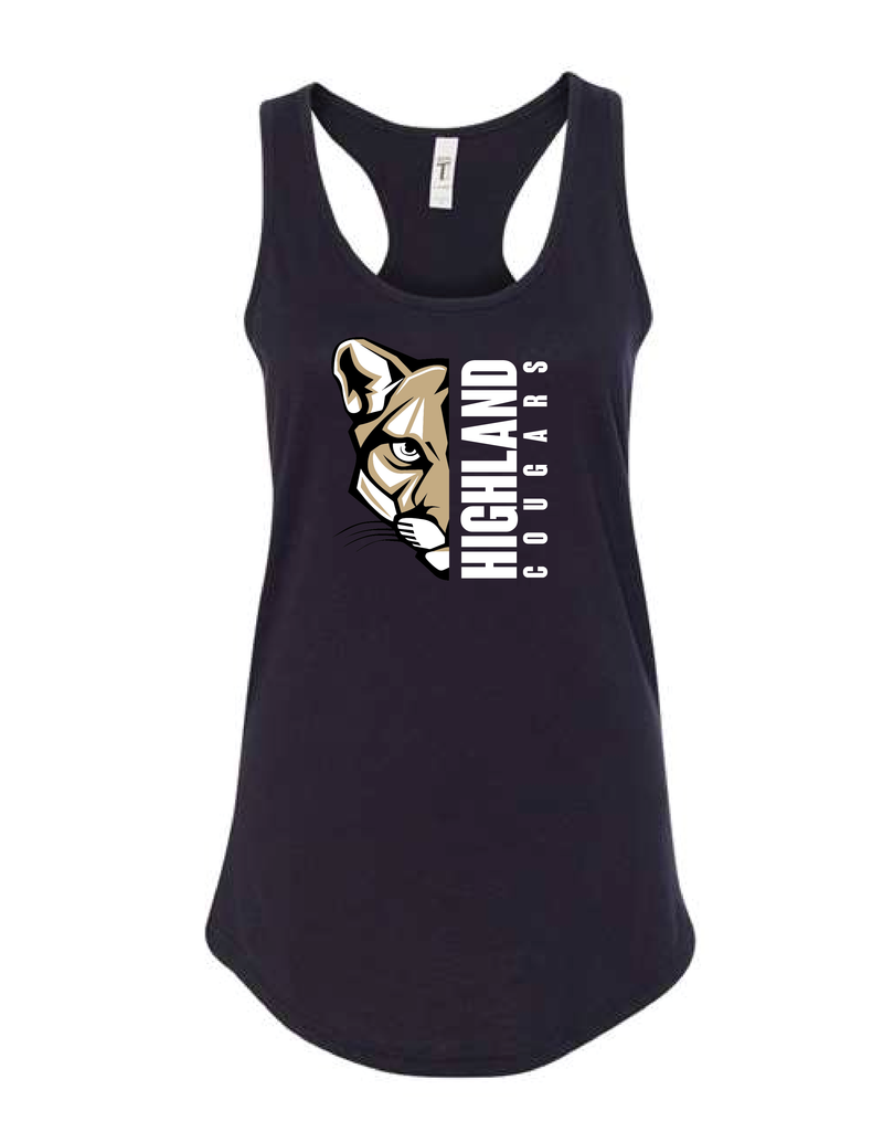 Highland Cougars Ladies Racerback Tank