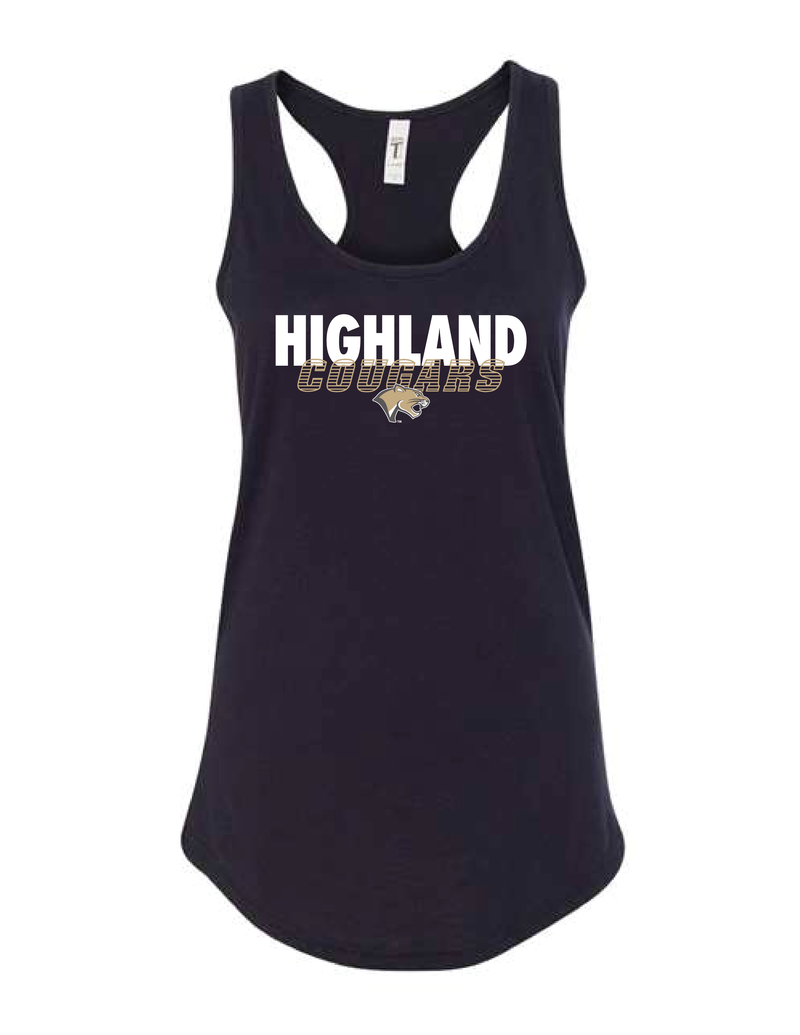 Highland Cougars Ladies Racerback Tank