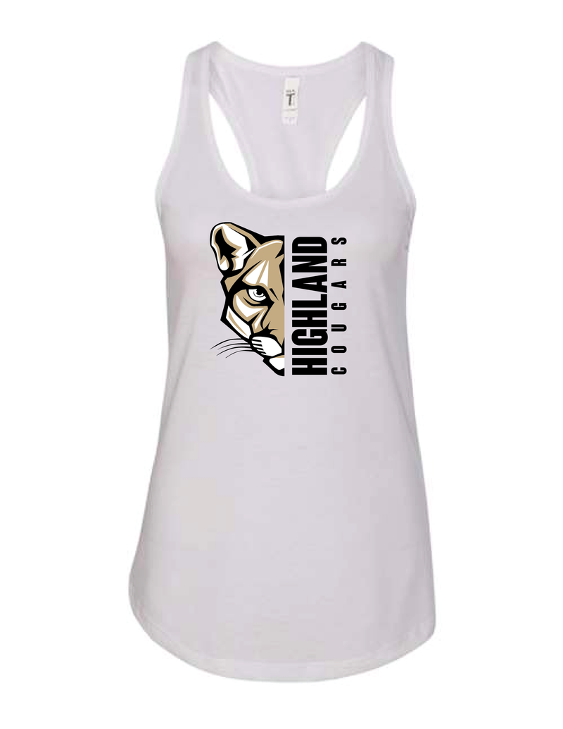 Highland Cougars Ladies Racerback Tank