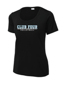 Club Four Volleyball Women's Drifit Scoop Neck Tee