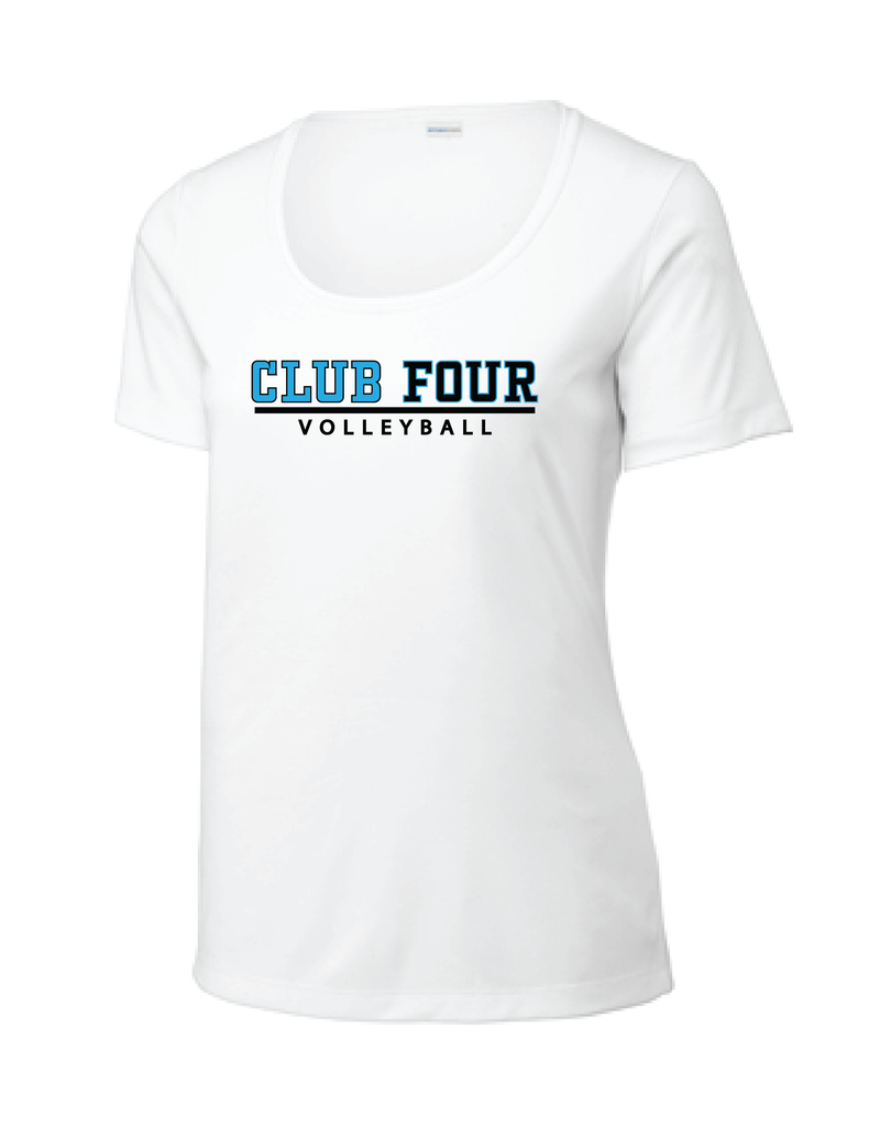 Club Four Volleyball Women's Drifit Scoop Neck Tee