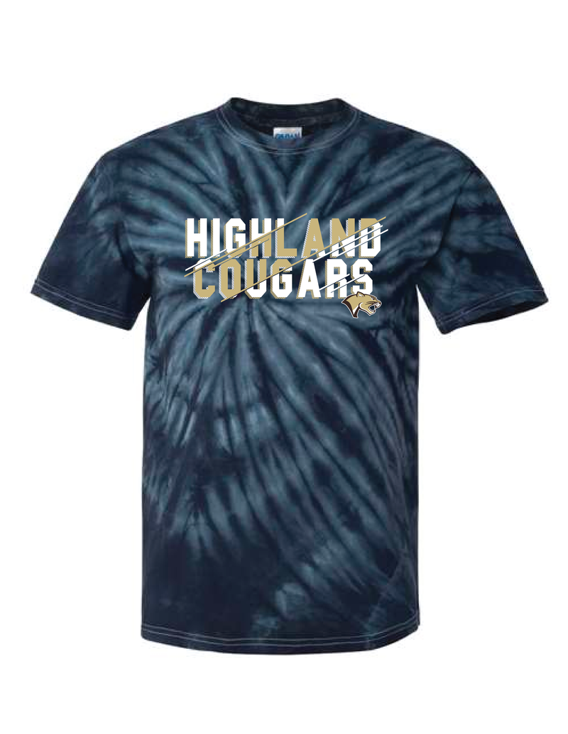 Highland Cougars Tie-Dyed T-Shirt