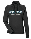 Club Four Volleyball 2026 Women's Waffle Cross-Neck Pullover