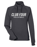 Club Four Volleyball 2026 Women's Waffle Cross-Neck Pullover