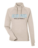 Club Four Volleyball 2026 Women's Waffle Cross-Neck Pullover