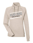 Club Four Volleyball 2026 Women's Waffle Cross-Neck Pullover