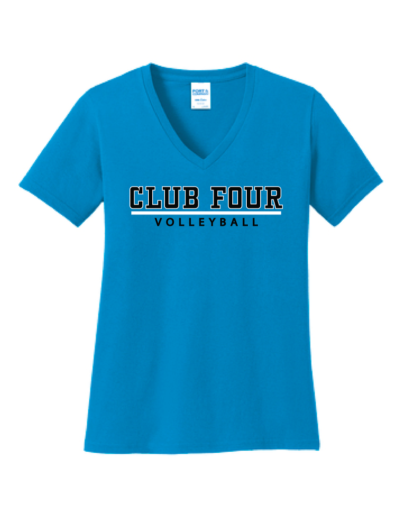 Club Four Volleyball Women's V-Neck Tee