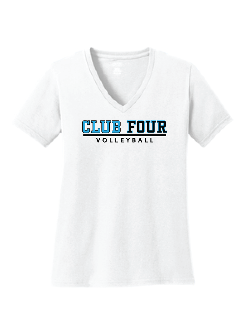 Club Four Volleyball Women's V-Neck Tee