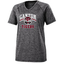 Canton Ladies Electrify V-Neck Tee Vintage Tiger