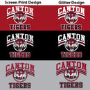 Canton Ladies Electrify V-Neck Tee Vintage Tiger