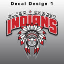 Clark County Indians Window Decal