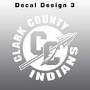 Clark County Indians Window Decal