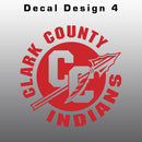 Clark County Indians Window Decal