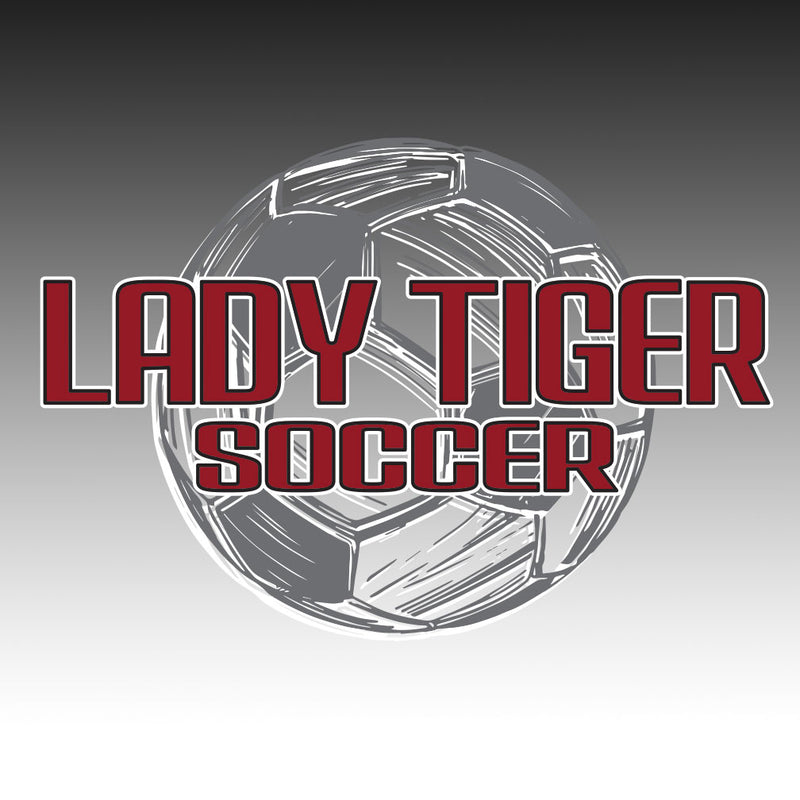 Lady Tiger Soccer Window Decal