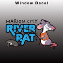 Marion City River Rat Window Decal