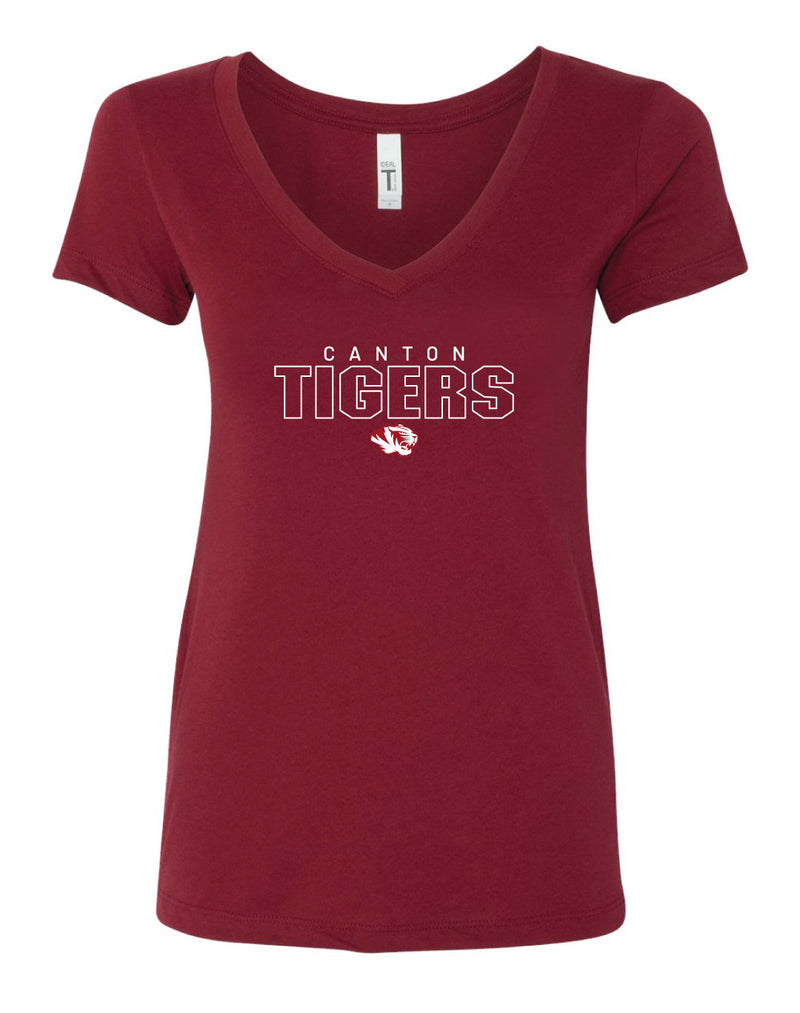 Canton Tigers V-Neck T-Shirt