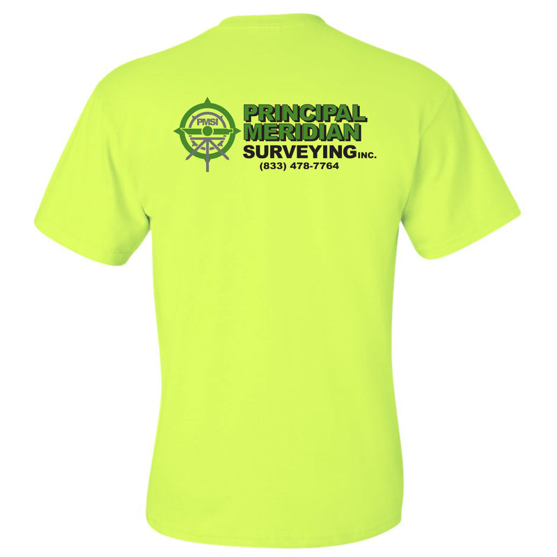 Principal Meridian Surveying Cotton Work Pocket T-Shirt