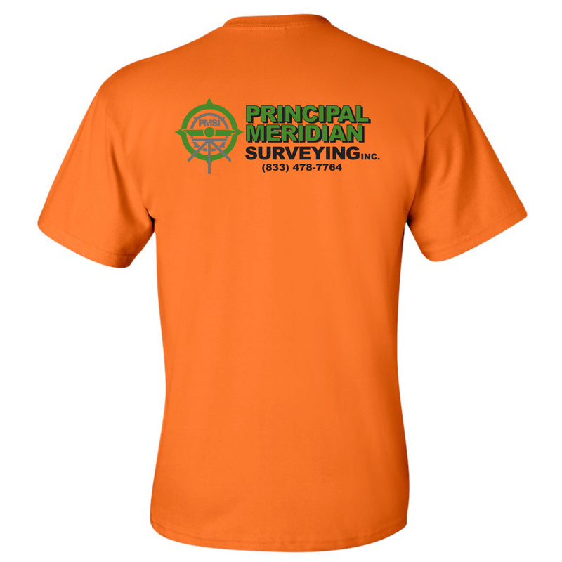 Principal Meridian Surveying Cotton Work Pocket T-Shirt